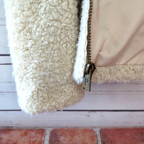 Pendleton Teddy Bear Sherpa Tan Full Zip Fleece Flannel Fuzzy Jacket Size Small - Picture 15 of 16